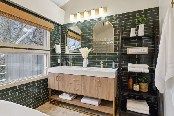 Green Tile Bathroom