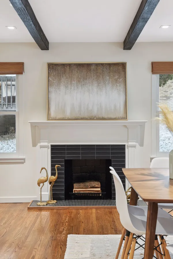 Fireplace & Dining Room
